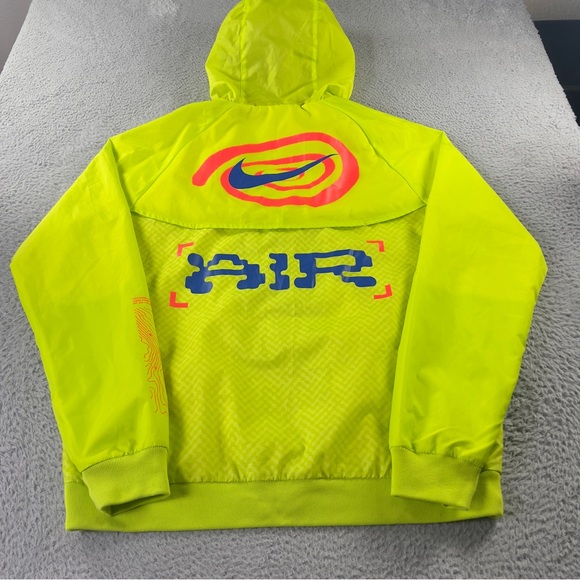 Nike Other - Nike Catching Air Windrunner Jacket Mens Large Neon Green Lightweight Hooded